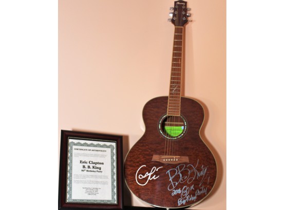 Eric Clapton & B.B. King Signed Guitar!