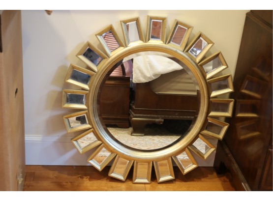 Round Sunburst Wall Mirror
