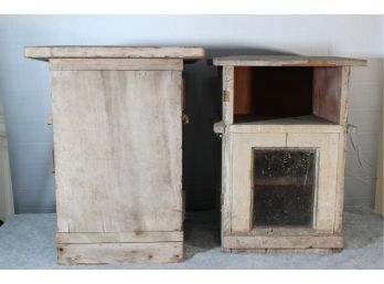 Pair Of Antique Farm Cabinets