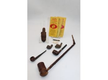 Old Pipe Collection With An Indian Pipe - Shippable