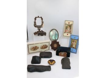 Victorian Jewelry Boxes, Antique Mirror & More - Shippable