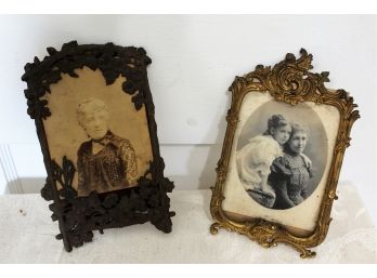 Pair Of Antique Framed Photos - Shippable