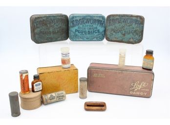 Old Tobacco /candy/medicine  Tins-shippable