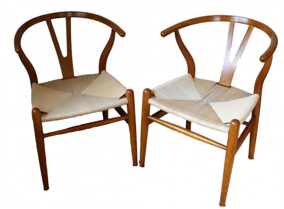 Pair Of Wishbone Style Chairs