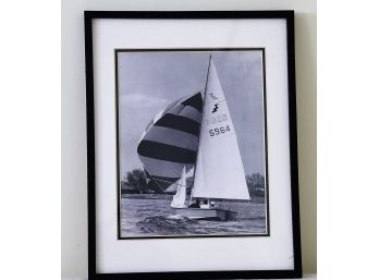 Black & White Photograph Of A Sailboat