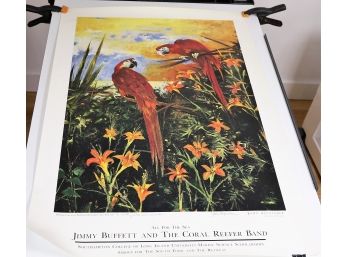 Jimmy Buffet And The Coral Reefer Band 'all For The Sea' Poster Signed  By Artist