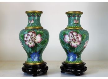 Vintage Cloisonne Vases - Shippable