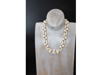 Vintage Carolee Double Strand Faux Pearl Necklace