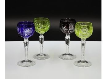 Colored Crystal Pinwheel Glasses