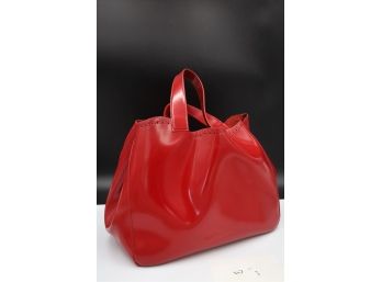Blood Red Furla Leather Bag - Shippable
