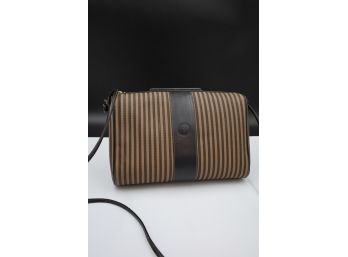 Authentic Fendi Brown Striped Handbag - Shippable