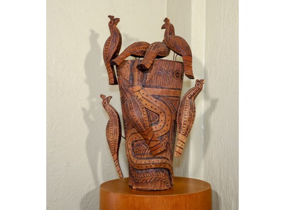 African Hand Carved Mid-century Statue
