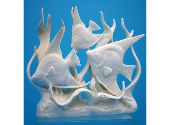 White Porcelain Fish Sculpture -Shippable