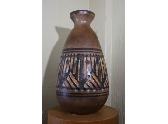 Large Hand Painted Art Pottery Vase