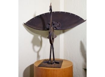 Vintage William (Bill) Heise - American Metal Sculptor (1943-2011) Steampunk Sculpture Peacock