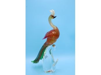 Large Vintage Murano Art Glass Bird- Shippable