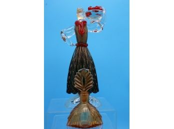 Beautiful VENETIAN Murano Glass Figurine BARBINI LADY & Perfume Bottle- Shippable