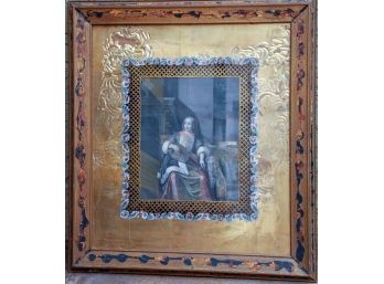 Antique Reverse Painting Beautiful Frame