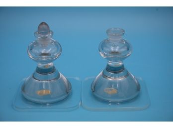 Pair Of Vintage American Perfume Bottles- Shippable