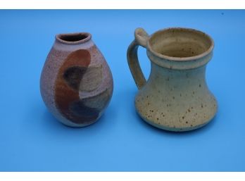 Pottery Vase & Cup- Shippable