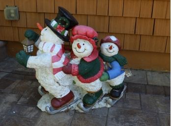 Vintage Outdoor Snowman Trio