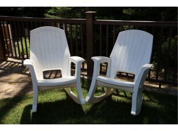 Pair Of Semco Resin Outdoor Rocking Chairs