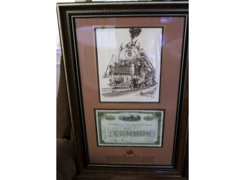Franklin Mint 'the First Official Railroad Stock Certificate Tribute To The B & O'