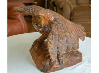 Wood Eagle Sculpture Shippable