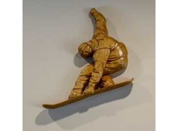 Snowboarder Wood Plaque - Shippable