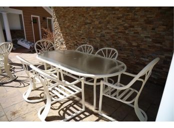 Oval Outdoor Table & Chairs Set #1