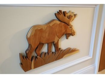 Wooden Moose Plaque - Shippable