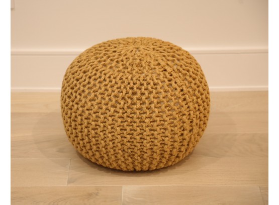 Casual And Chic Cotton Knitted Pouf- Original Price $240.00