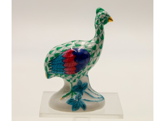 Vintage Herend Guinea Hen - Green Fishnet SHIPPING AVAILABLE