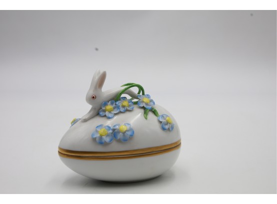 Vintage Herend Egg Dish With Bunny Cover -SHIPPING AVAILABLE