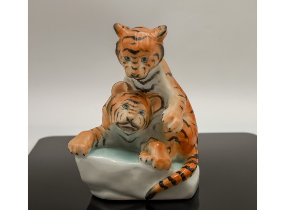 Vintage Herend Tiger Pair -SHIPPING AVAILABLE
