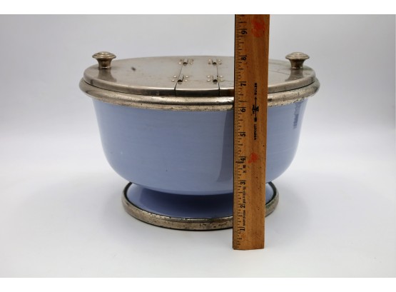 Vintage Blue Lune Ware Double Relish By Rayco