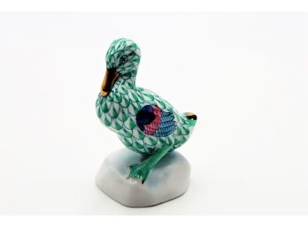 Vintage Herend Duck - Green Fishnet-shipping Available