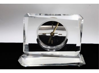 Vintage Lucite Modernist Clock Signed -SHIPPING AVAILABLE