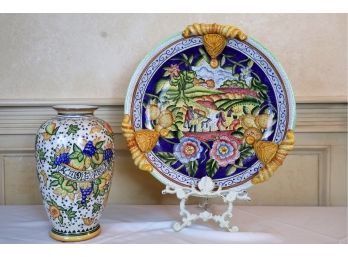 Tuscan Duo Platter /vase