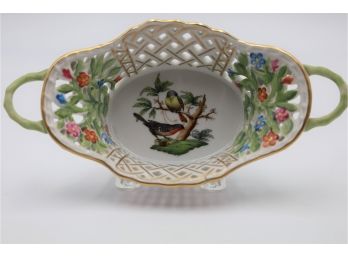 Vintage Herend Reticulated Bird Bowl-SHIPPING AVAILABLE
