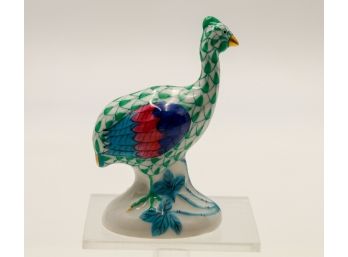 Vintage Herend Guinea Hen - Green Fishnet SHIPPING AVAILABLE