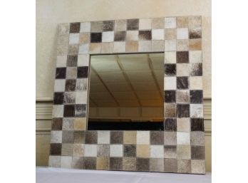 Square Mirror With Different Colored Fur
