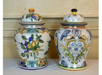 Tuscan Style  Pair Of Urns