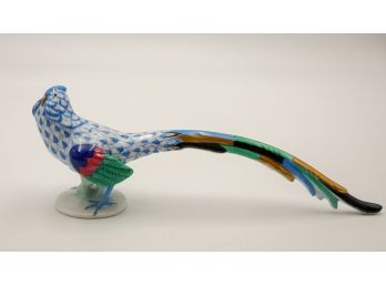 Vintage Herend Pheasant - Blue Fishnet Pattern -shipping Available