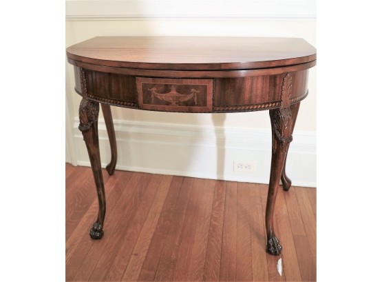 Demi Lune Inlaid Table- Very Nice!