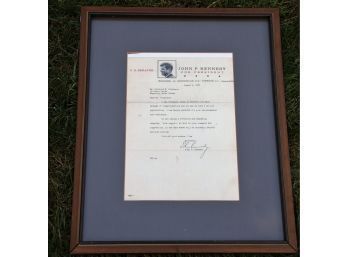1960 John F. Kennedy Signed Letter - Shippable