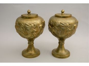 Antique Pair Of Chinese  Urns - Shippable