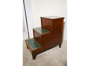 English 19th C Library Step End Table