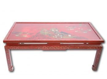 Antique Chinoiserie Decorated Coffee Table