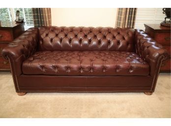 Chesterfield Tufted Leather Sofabed